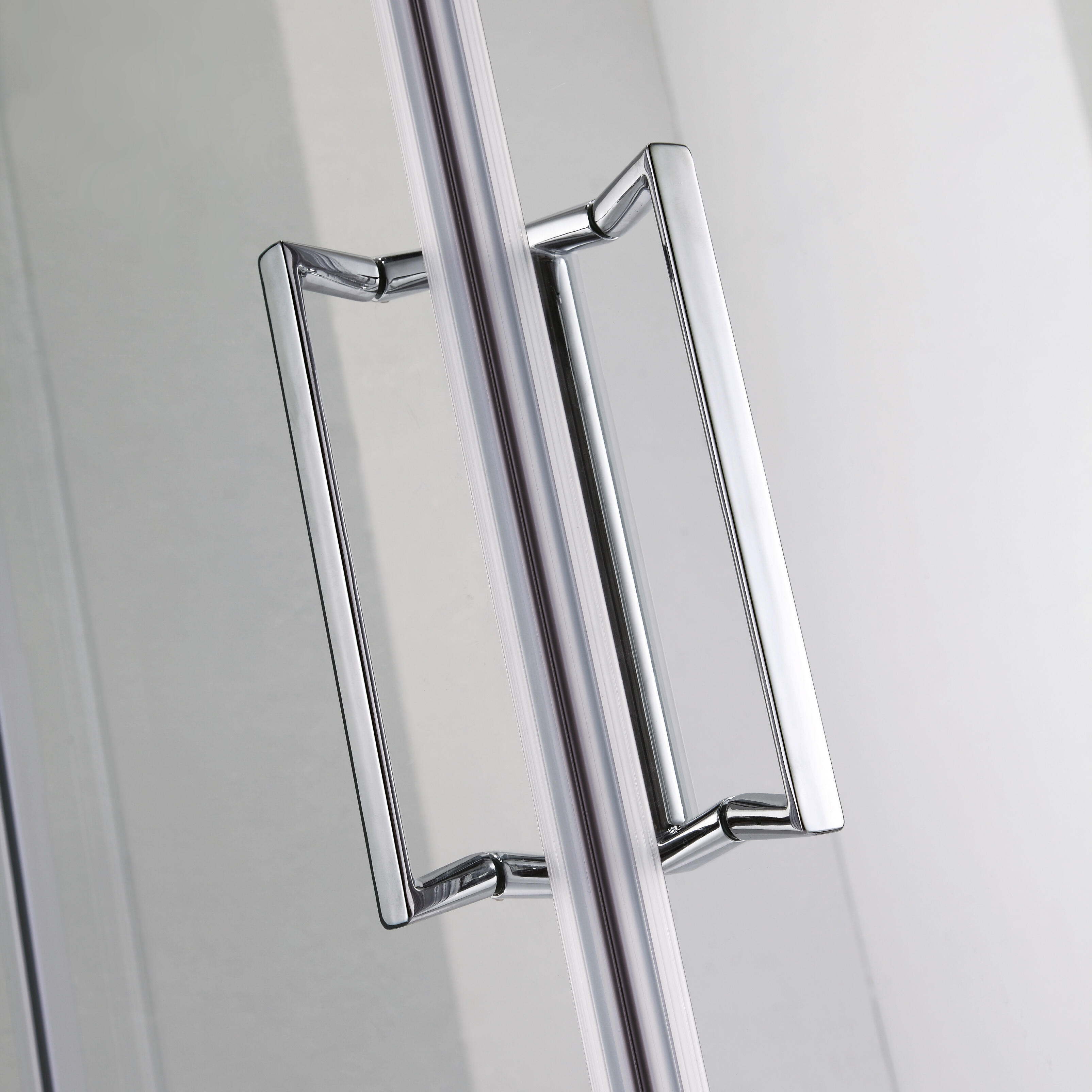 Porta doccia scorrevole L 104-110 cm x H 195 cm per nicchia in vetro trasparente SP. 6 mm, profilo lucido cromo, serie Slimline - 7