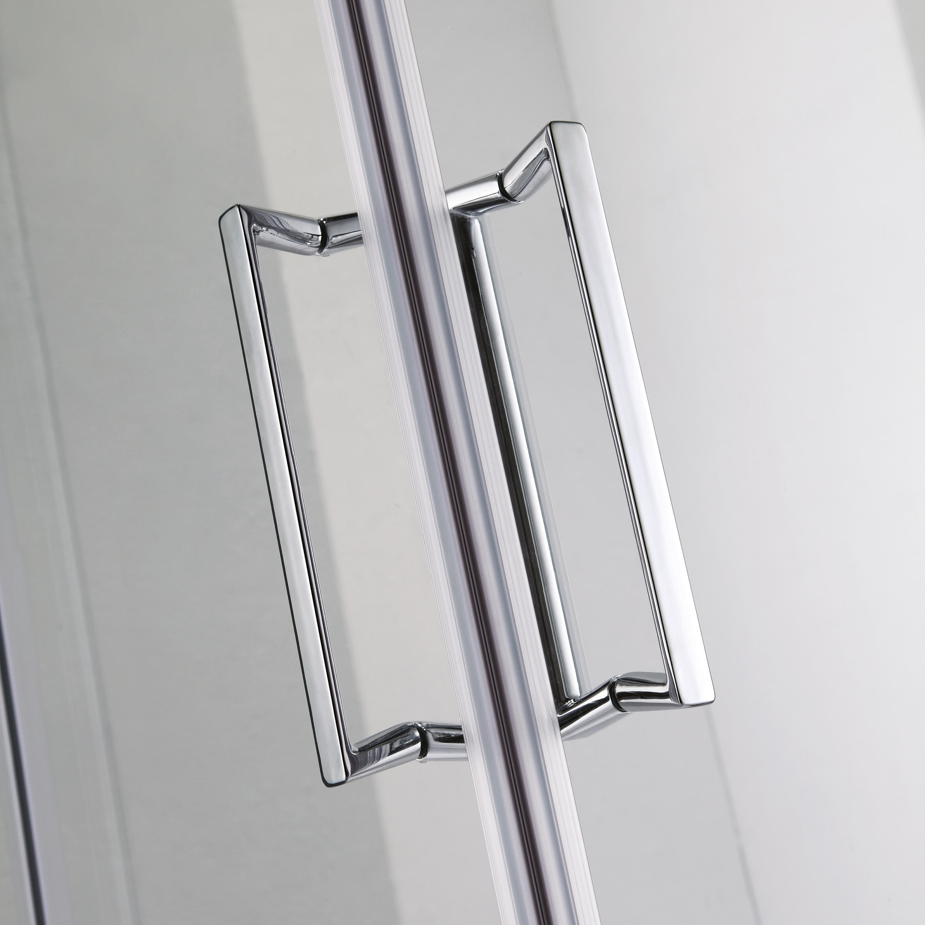 Porta doccia scorrevole L 120-130 cm x H 195 cm per nicchia in vetro trasparente SP. 6 mm, profilo lucido cromo, serie Slimline - 10