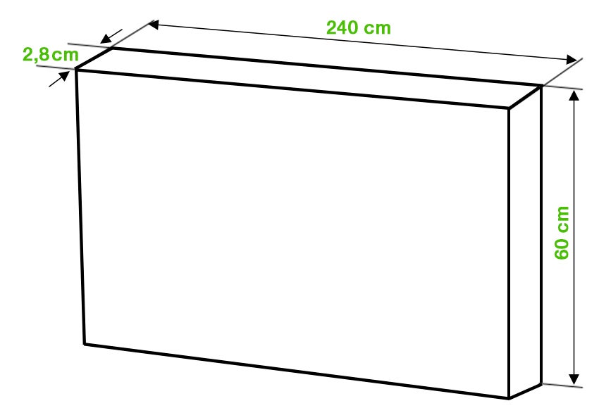 Tablero macizo de pino de 60x240x2,8 cm - 6
