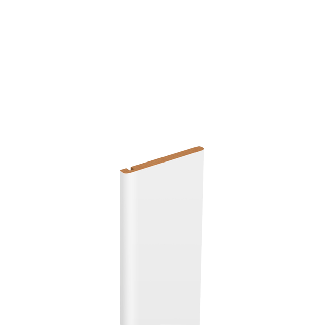 Tapajuntas MDF melamina blanco 90x10 mm x 2,70 m (ancho x grueso x largo)