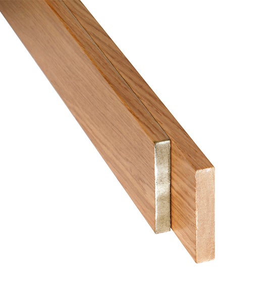 Kit de 5 tapetas lisas de mdf rechapado roble 90x10x2200 mm - 2