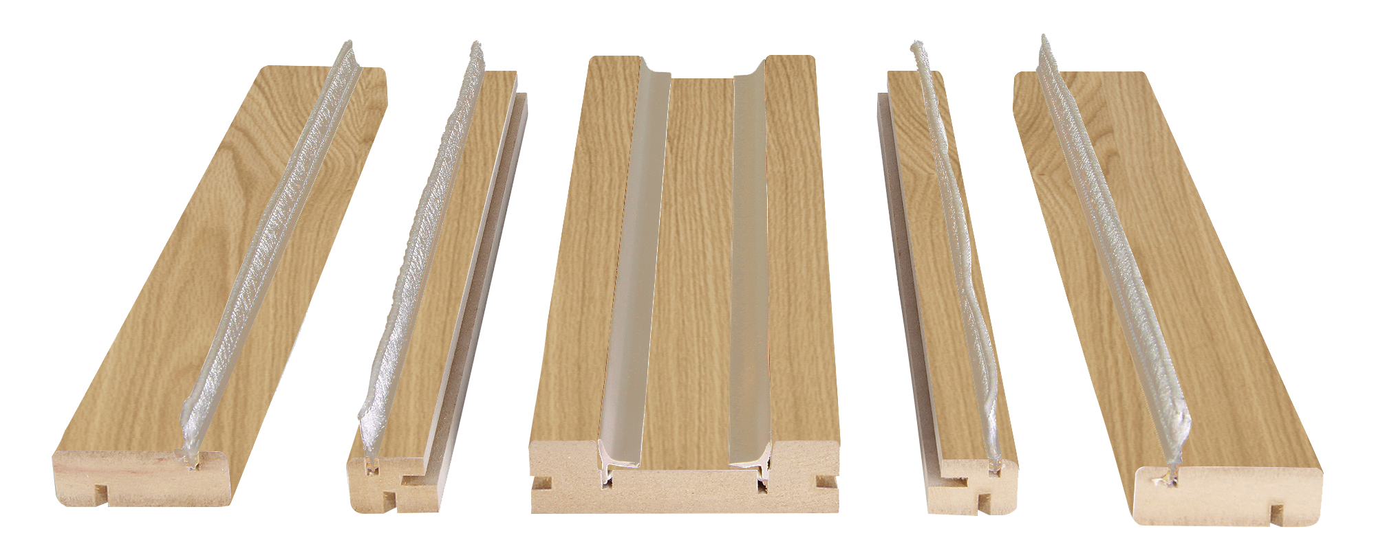 Kit de moldura para casoneto 105 de mdf roble puerta corredera sofia/moscu