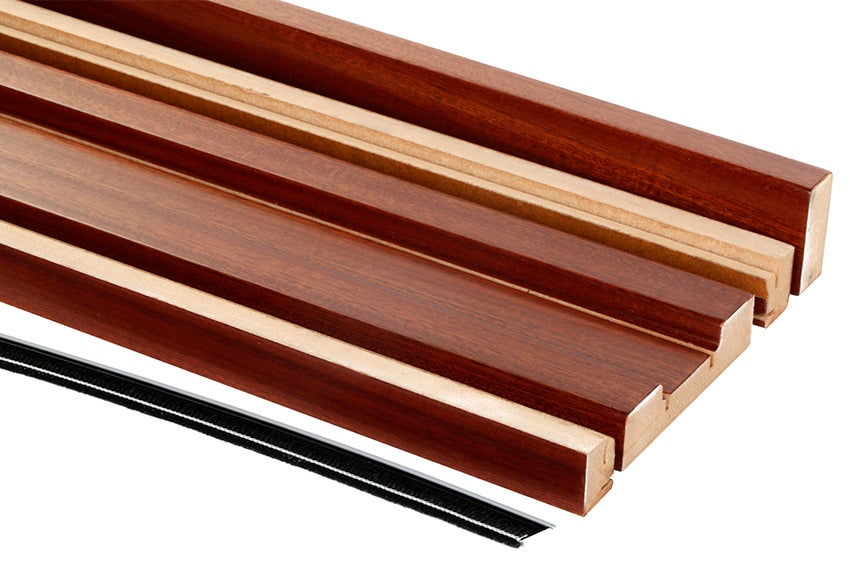 Kit de moldura para casoneto 105 de mdf sapelly para puerta corredera atenas