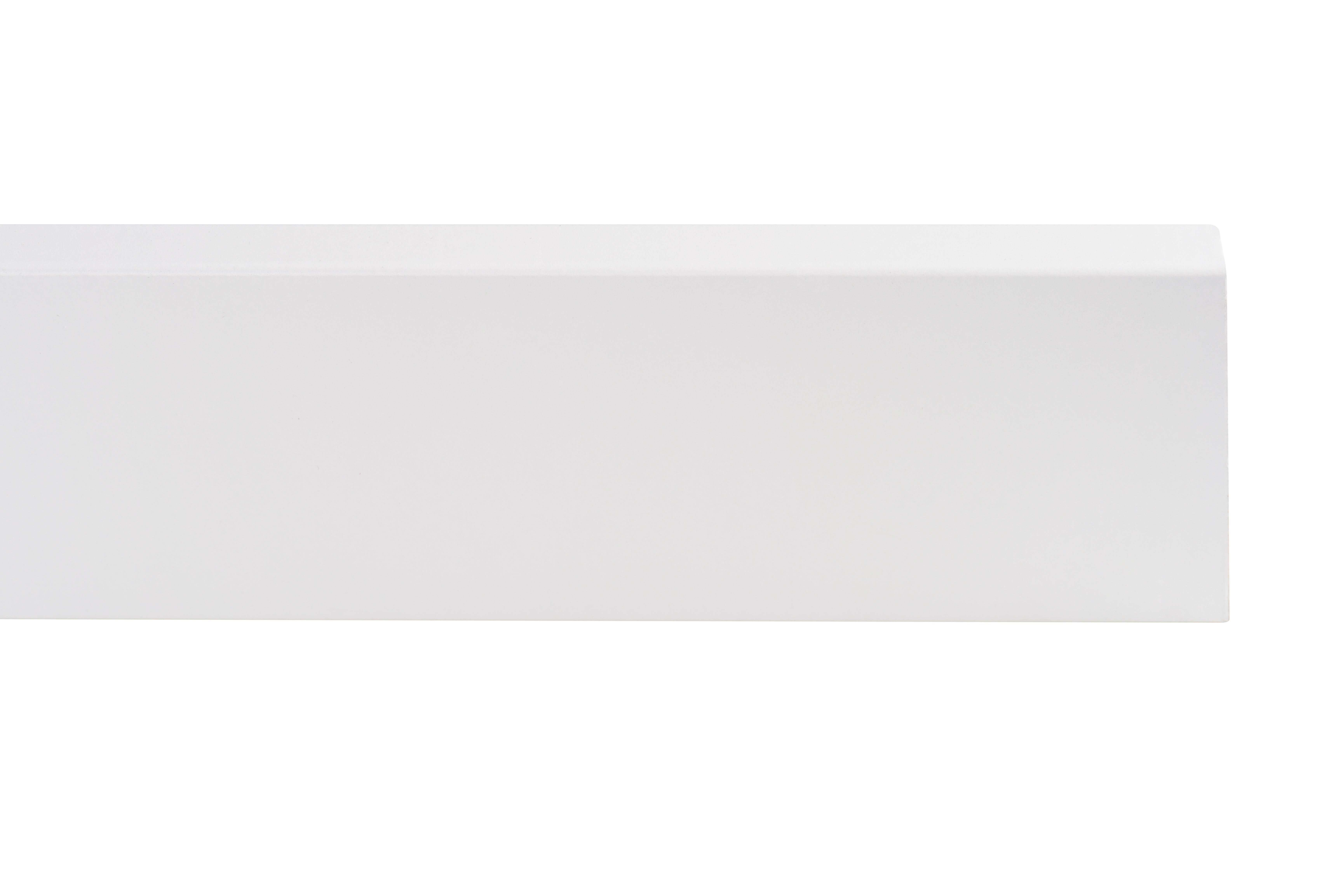 Tapeta de MDF melaminada blanca 70x10 mm x 2,70 m (ancho x grueso x largo) - 3