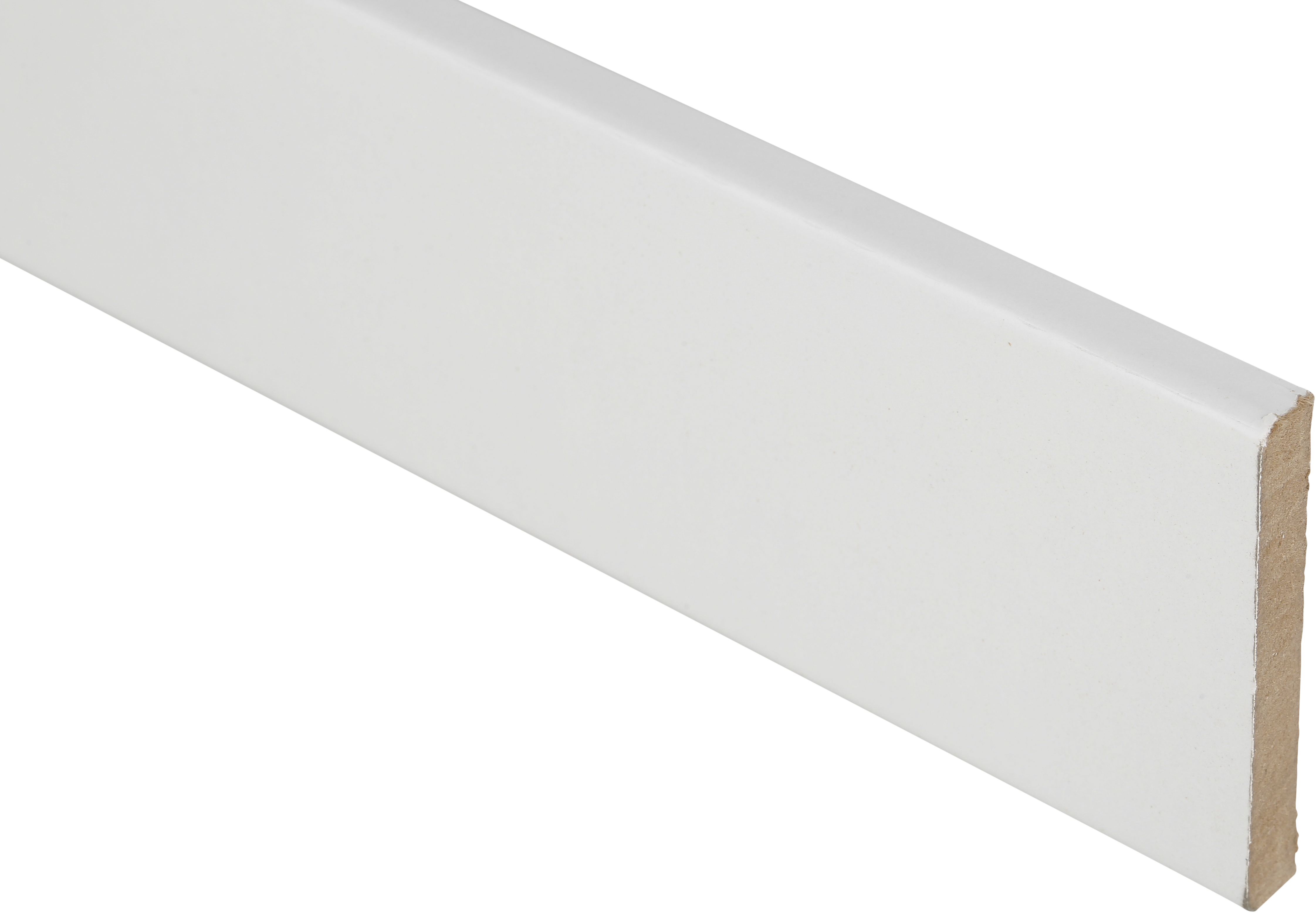 Kit de 5 tapetas de mdf blanco prepintada 70 x 10 mm