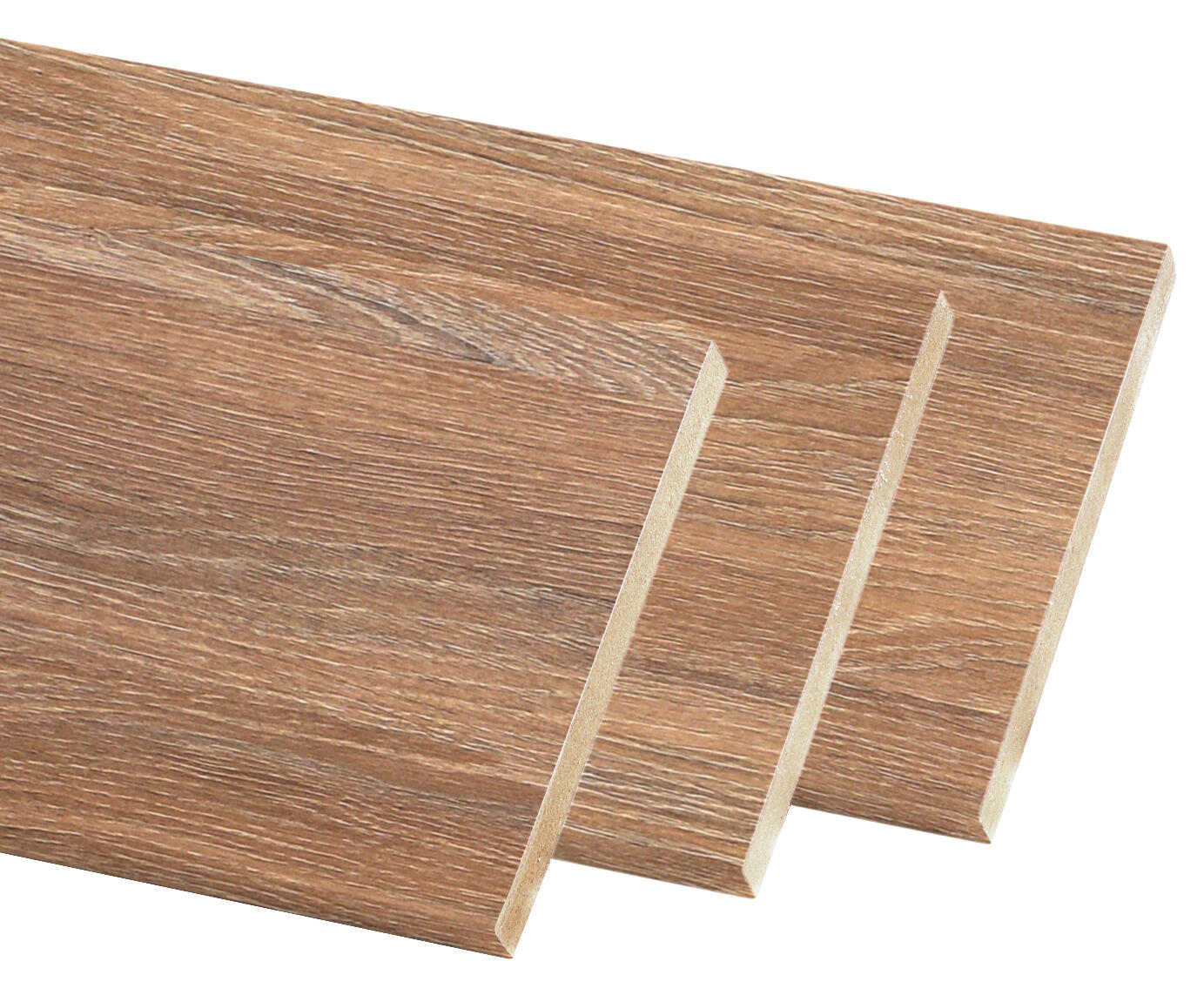 Kit de 3 molduras de recrecido de mdf nogal coffe 50 x 10 x 2200 mm