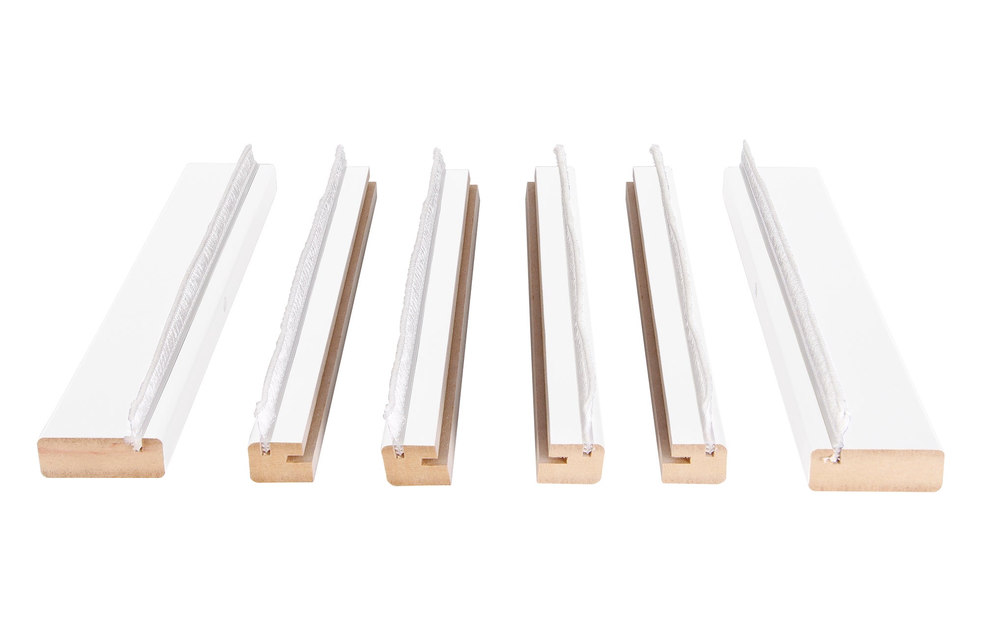 Kit de moldura para casoneto 105 mdf blanco para puerta corredera doble
