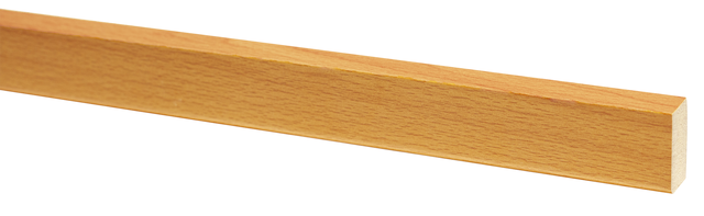 Pack de 2 listones de MDF melamina haya 25x15 mm x 2,43 m (ancho x grueso x largo)