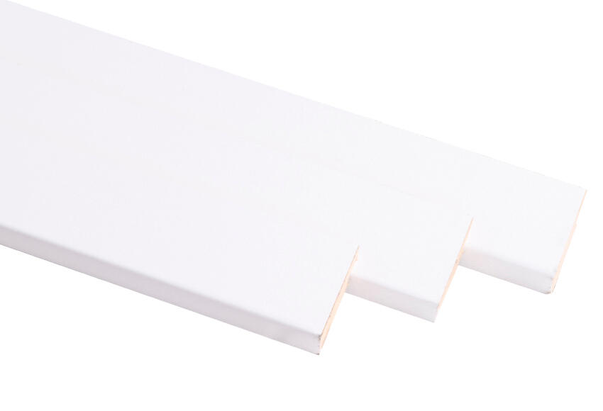Kit de 3 molduras de recrecido de mdf blanco 20 x 10 x 2200 mm