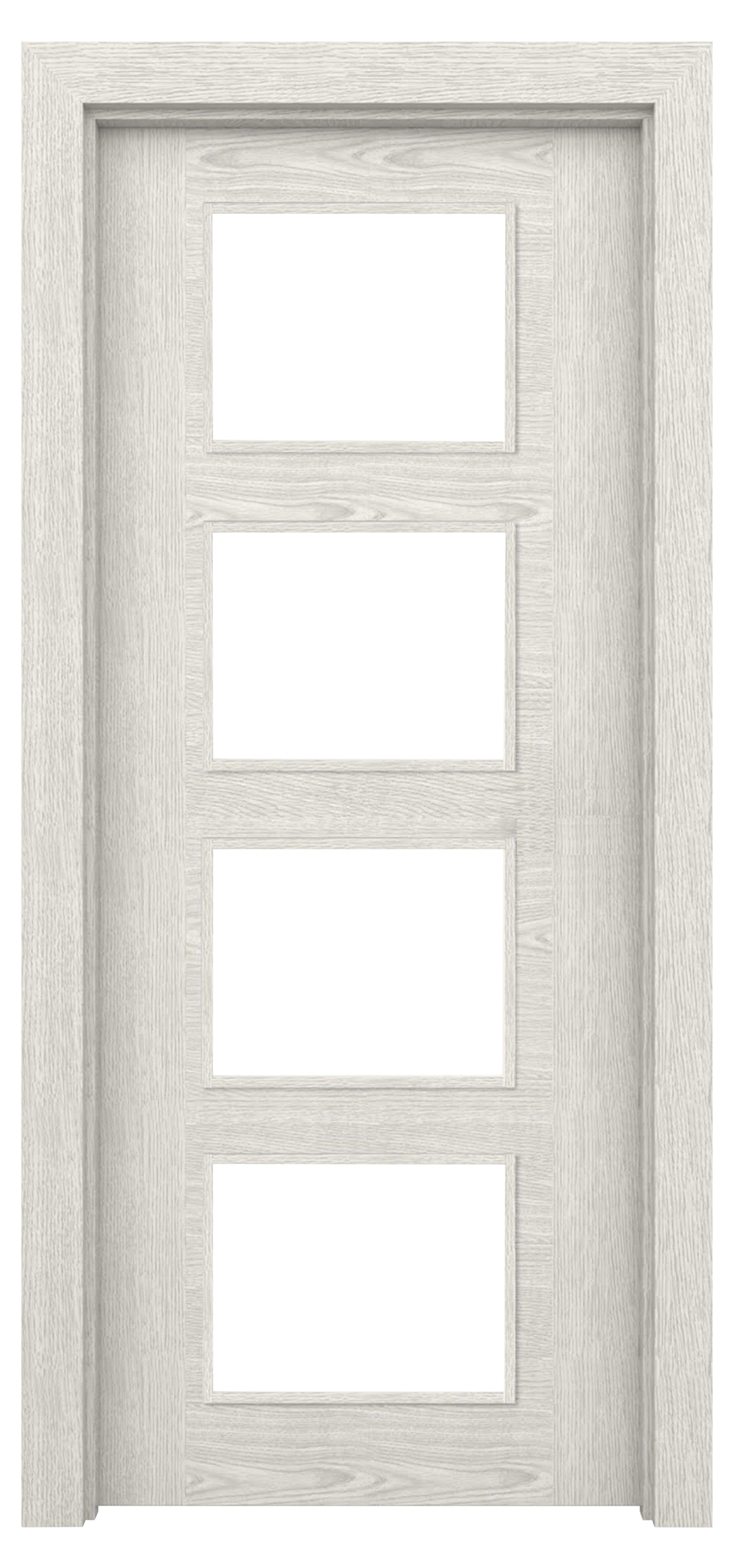 Kit de 5 tapetas MDF lacada blanco 70 x 10 mm plana - 2