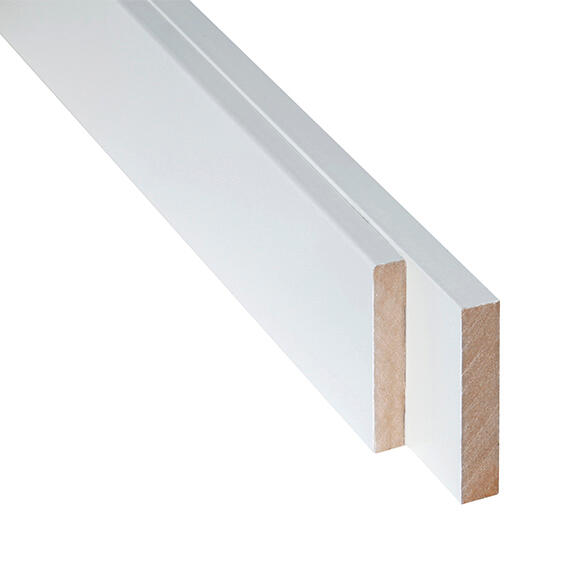 Kit de 5 tapetas lisas de mdf lacado blanco 90x10x2200 - 3
