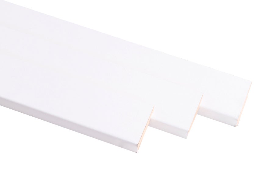 Kit de 3 molduras de recrecido de mdf blanco 30 x 10 x 2200 mm