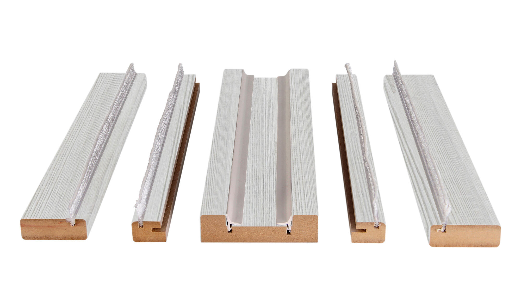 Kit de moldura para casoneto 105 de mdf blanco veta para puerta corredera lagos