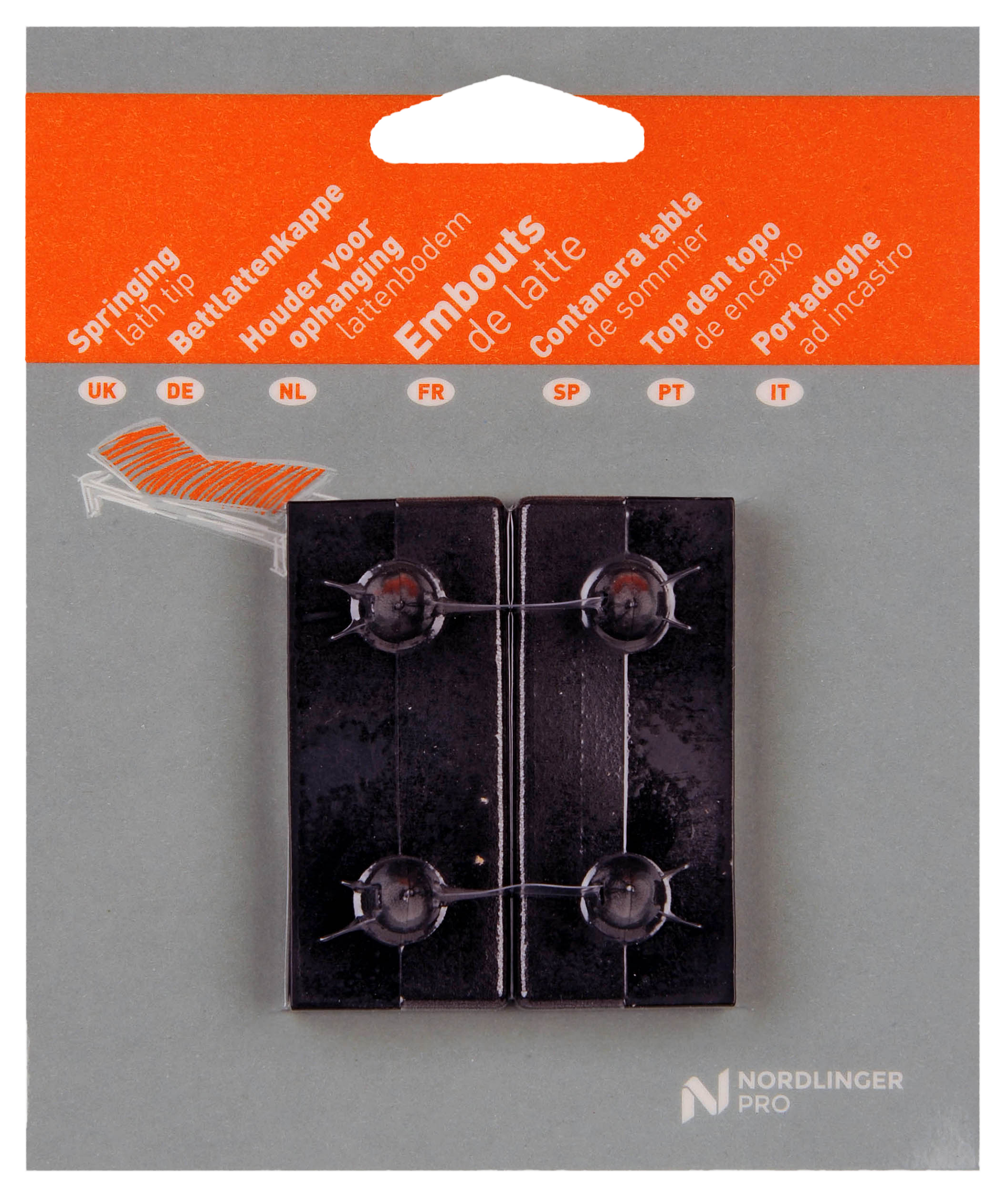 Pack de clips para embutir de plastico rectangulares 63 x 8mm
