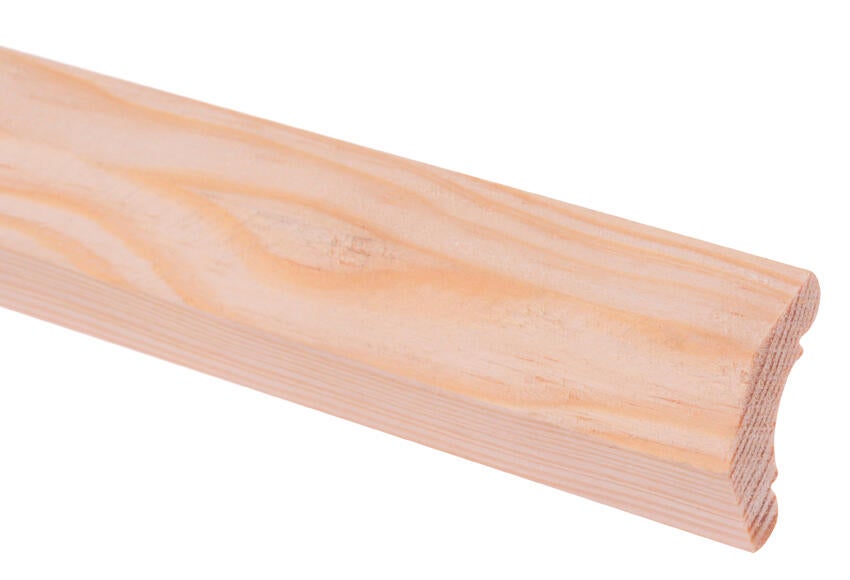 Pack de 2 cornisas de pino 22x22 mm x 2,40 m (ancho x grueso x largo) - 2
