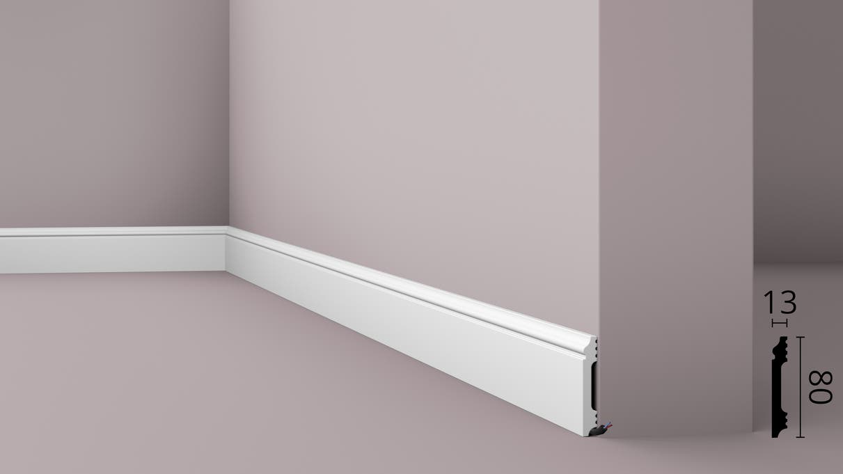 disimular imperfecciones entre el zócalo y la pared