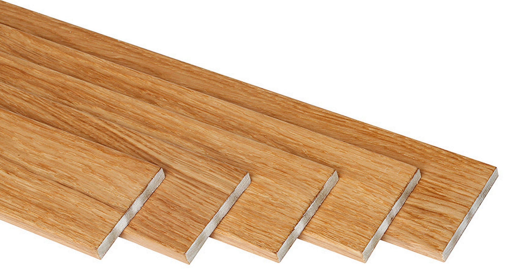 Kit de 5 tapetas lisas de mdf rechapado roble 70x10x2200 mm