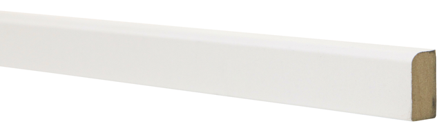 Liston de MDF melamina blanca 25x15 mm x 2,43 m (ancho x grueso x largo)