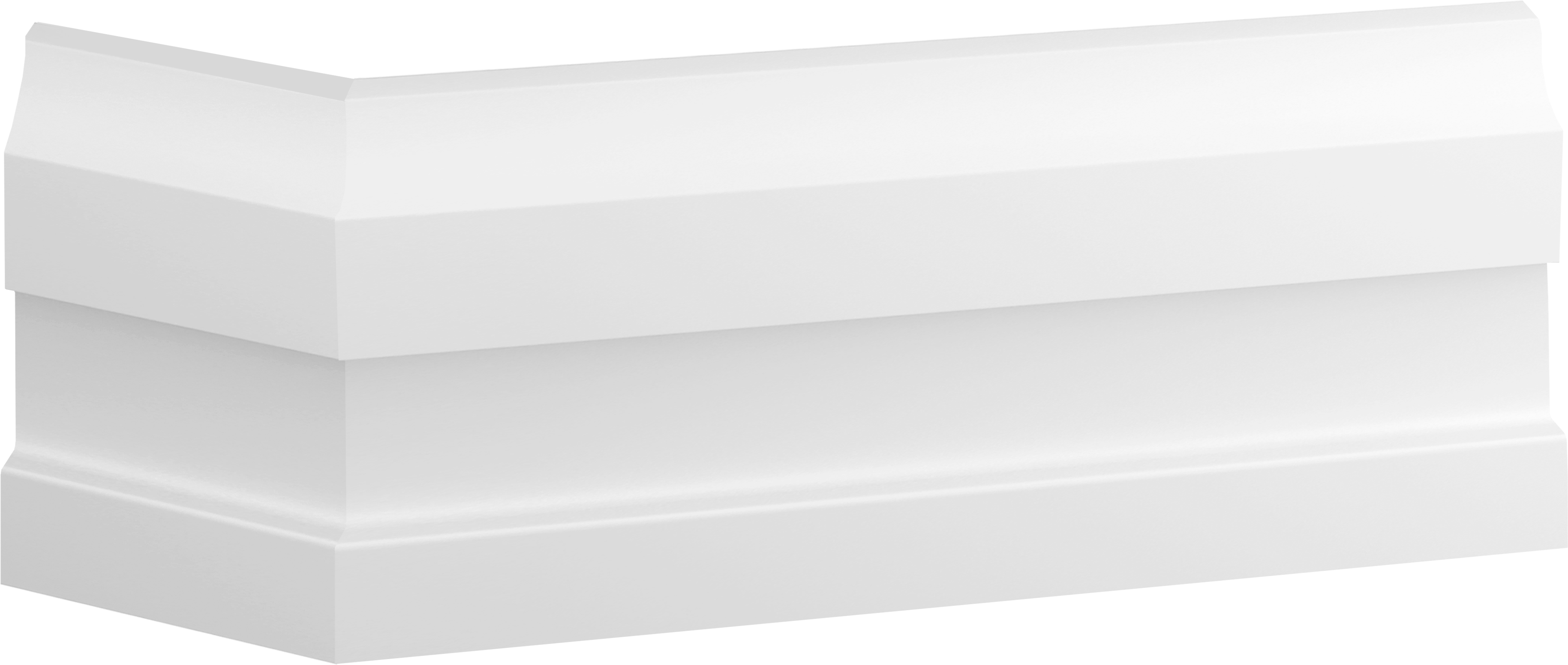 Rodapé Poliestireno branco mate 15x100x2250 mm Faus Decor - 2