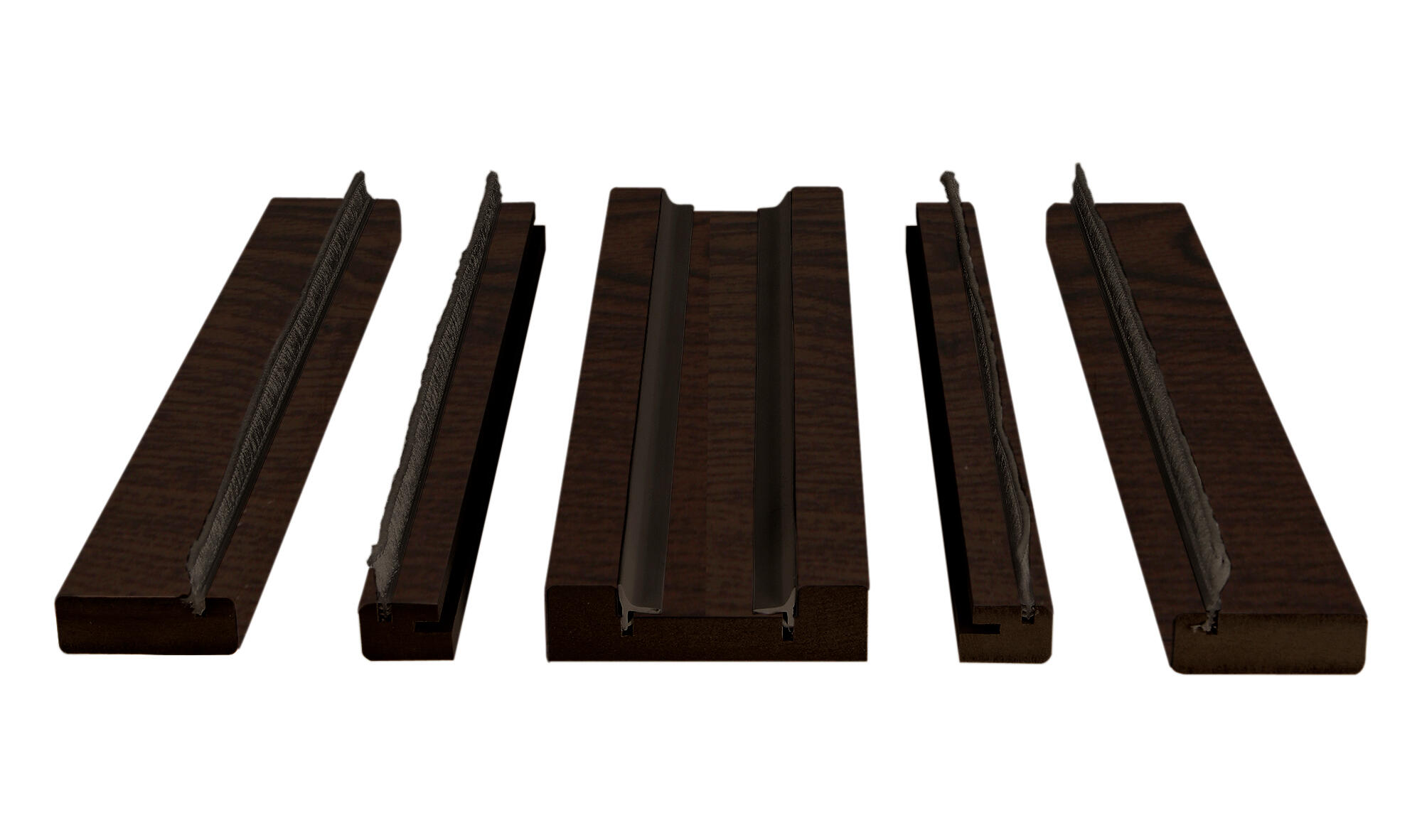 Kit de moldura para casoneto 110 de mdf wengue para puerta corredera canarias