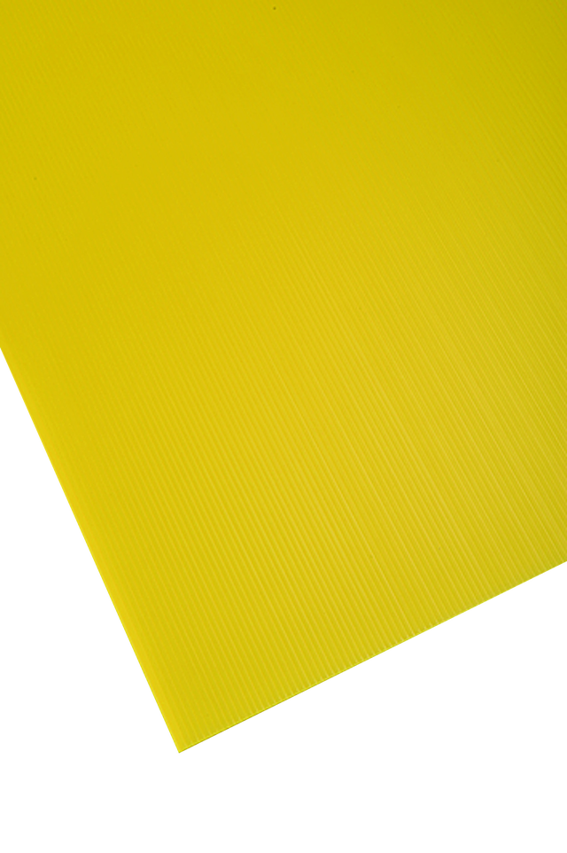 Placa de polipropileno amarillo opaco de 2.5 mm de grosor y 100x50cm