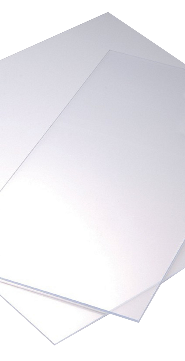 Vidrio plástico transparente liso de 4 mm de grosor y 100x50cm