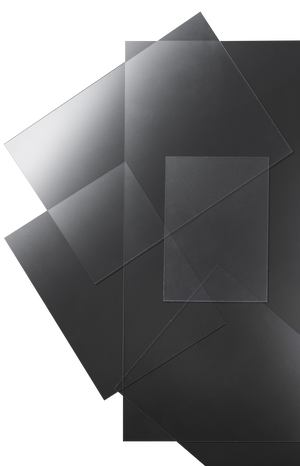 Vidrio plástico transparente deslustrado de mm de grosor y