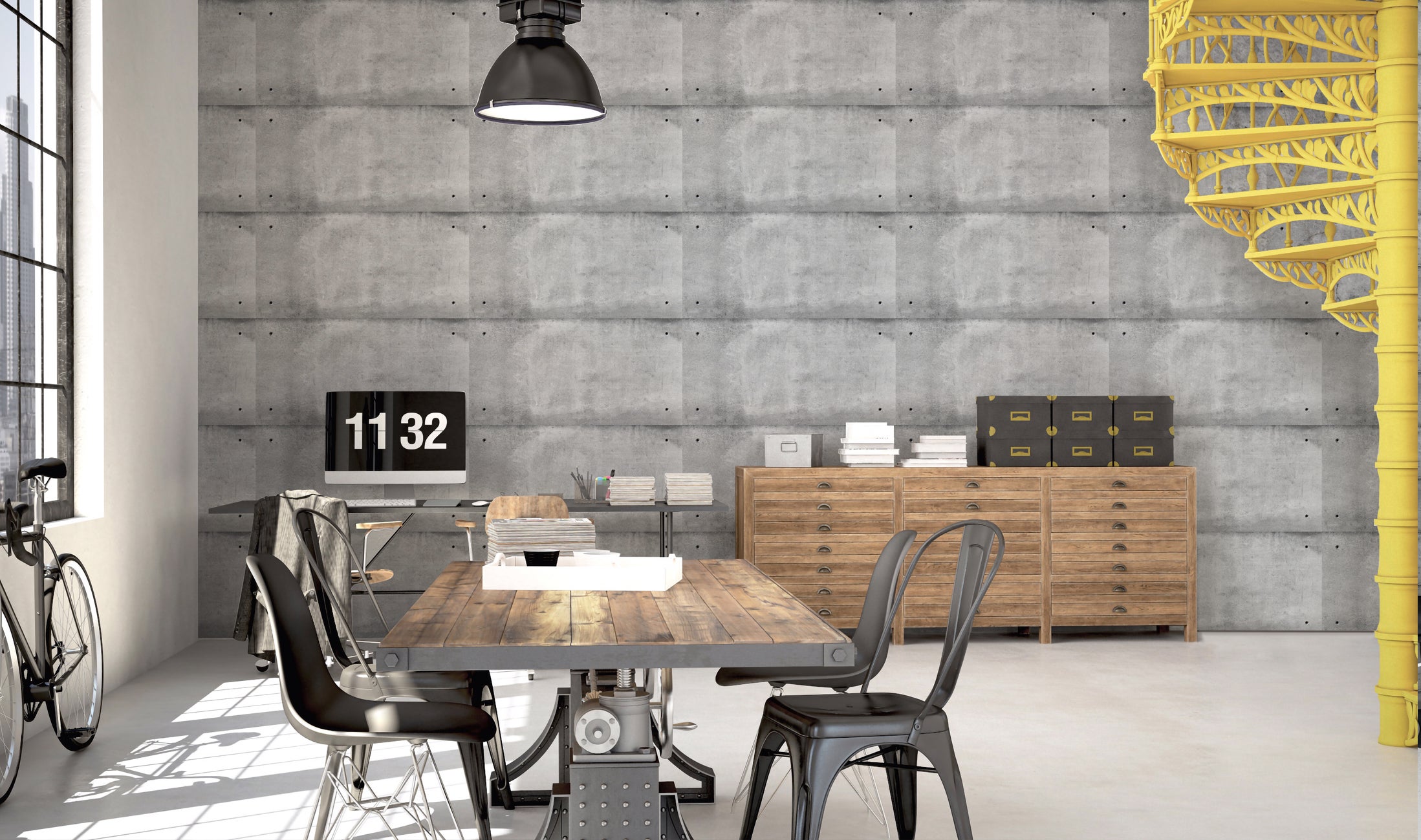 Revestimiento de pared placa alveolar decorativa Concret gris 100x50xm - 2