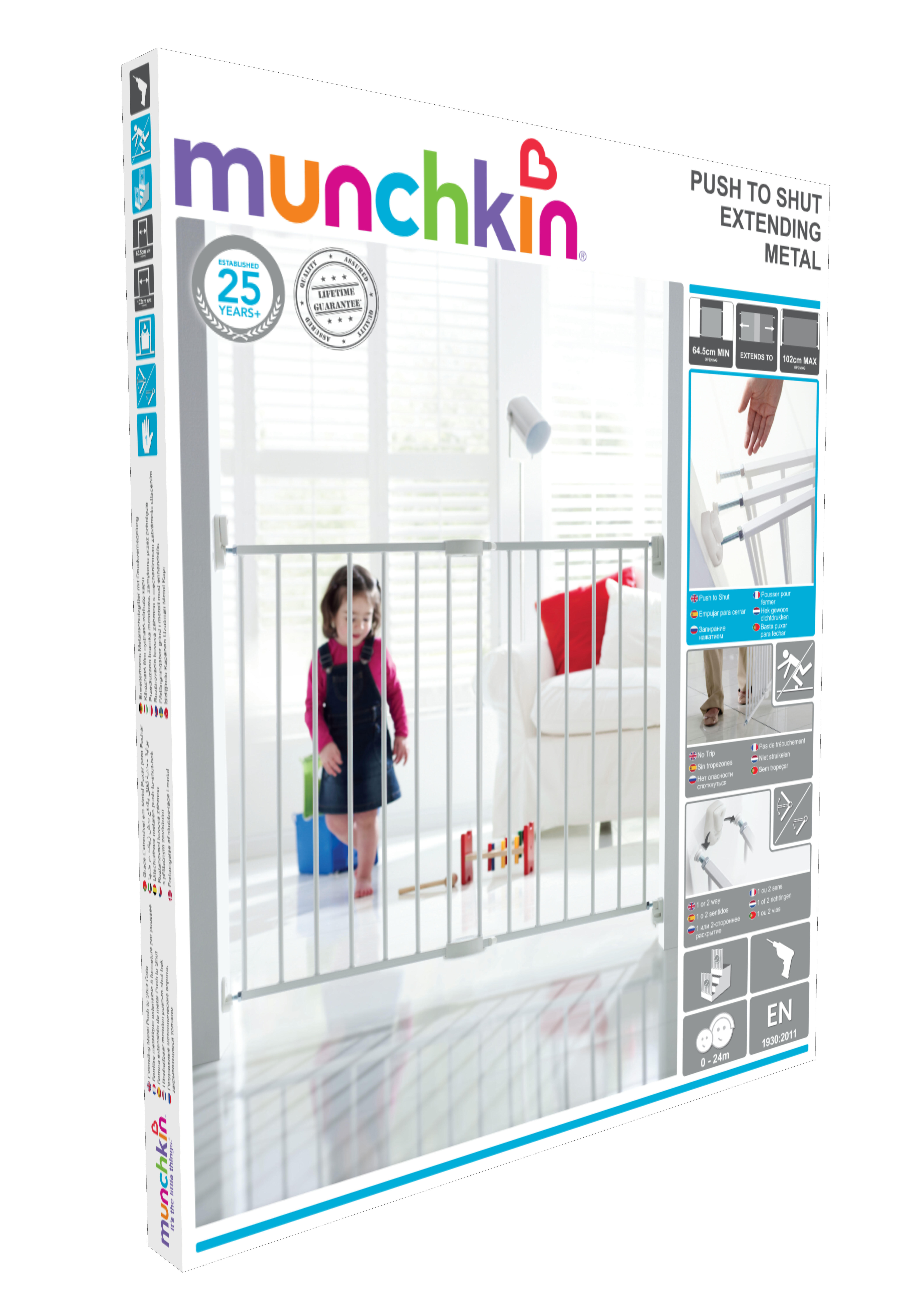 Valla de seguridad infantil extensible 63.5-102cm acabado metal - 4