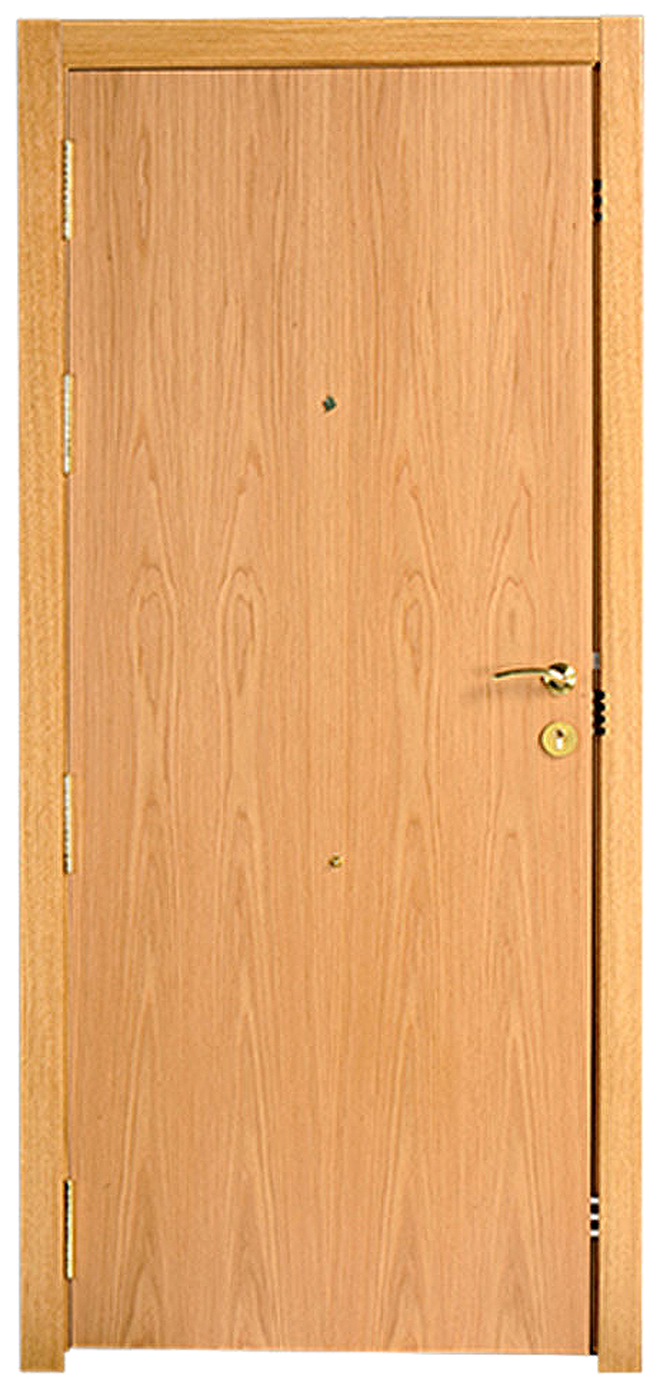 Puerta de entrada blindada serie 3P dos cuadros roble / interior liso  roble apertura izquierda 205x86cm - 14