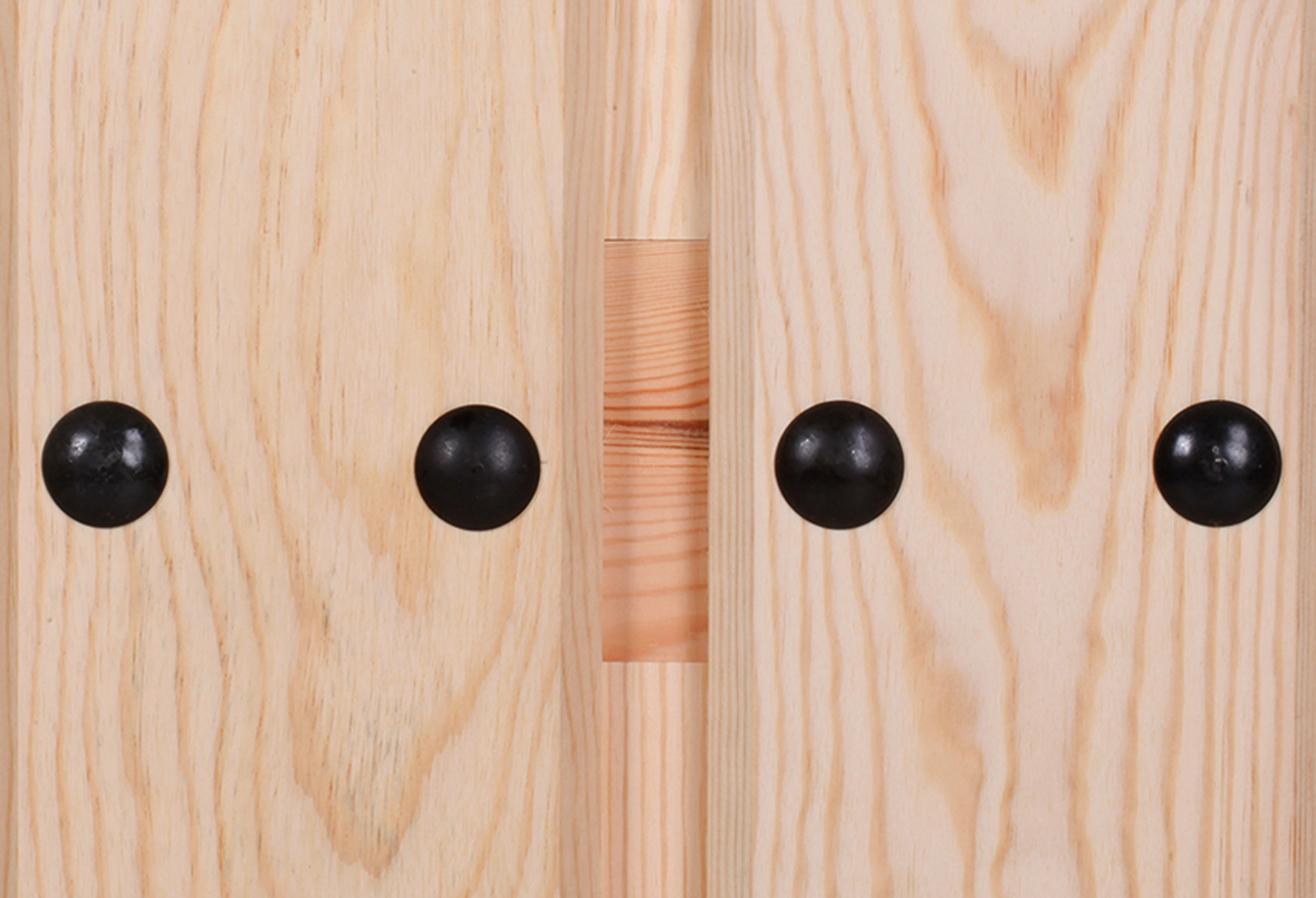 Puerta de entrada madera pino entera diseño rústico color pino apertura derecha 210x95cm - 11