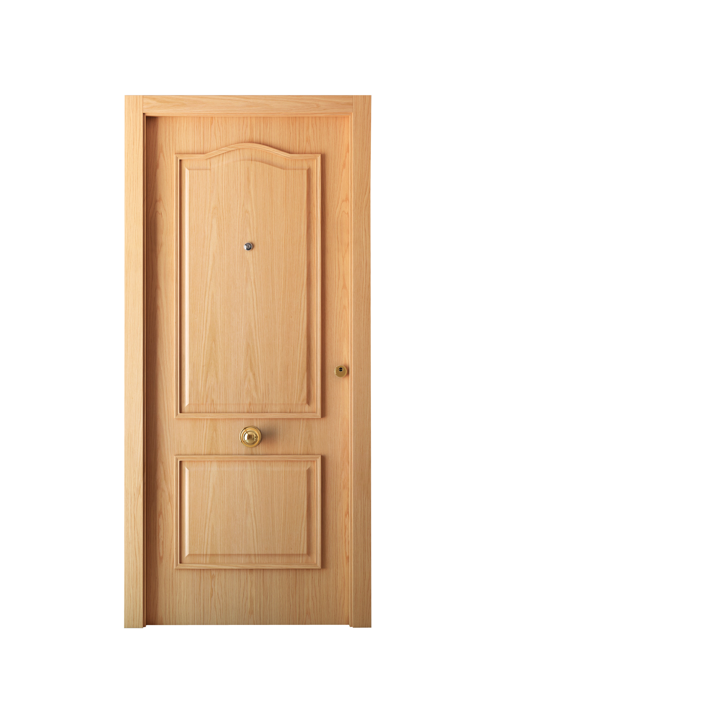 Puerta de entrada blindada serie 3P provenzal roble / interior liso  roble apertura izquierda 205x86cm - 3