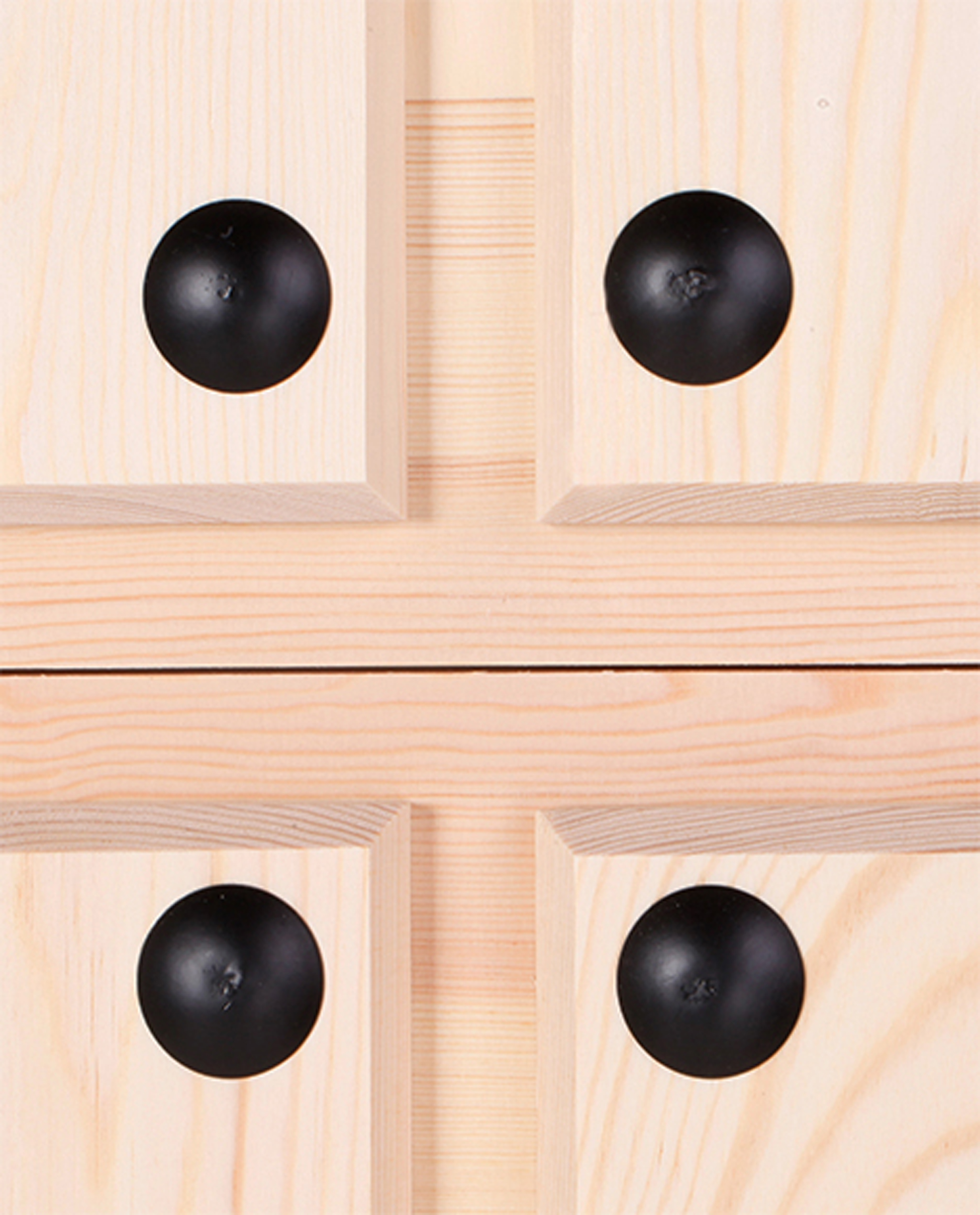 Puerta de entrada madera pino partida con reja diseño rústico color pino apertura derecha 210x95cm - 10