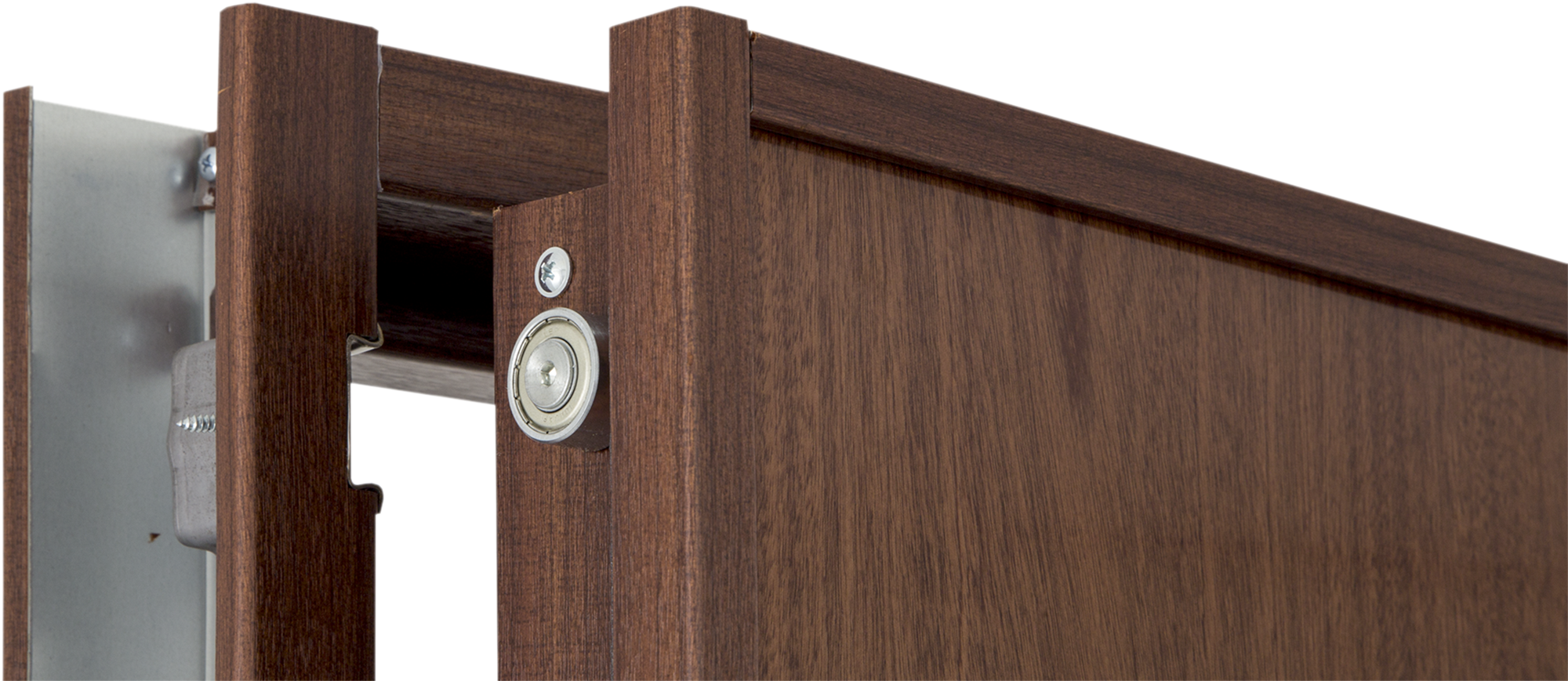 Puerta de entrada acorazada serie V provenzal sapelly / interior liso sapelly apertura izquierda 206x89cm - 28