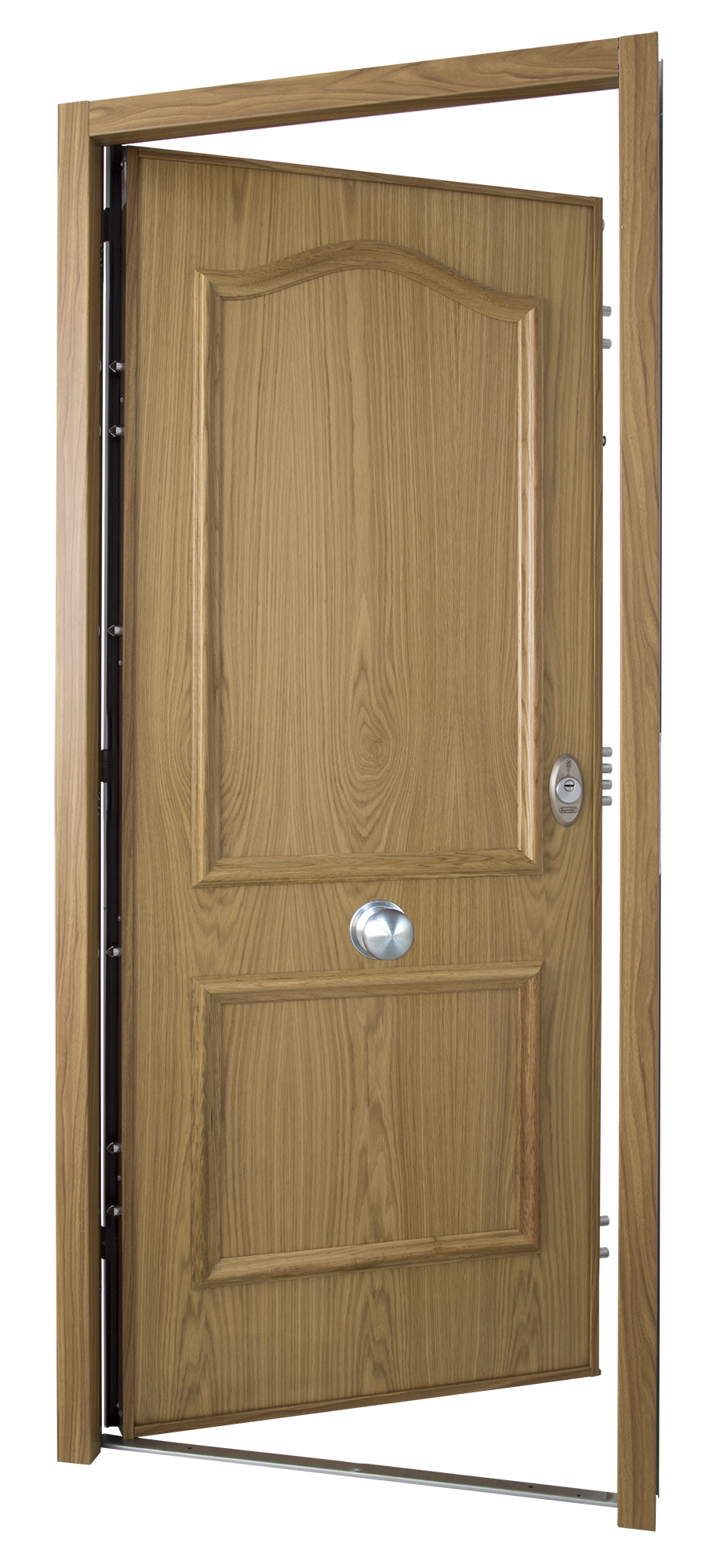 Puerta de entrada acorazada serie V provenzal roble / interior liso roble apertura izquierda 206x89cm - 14