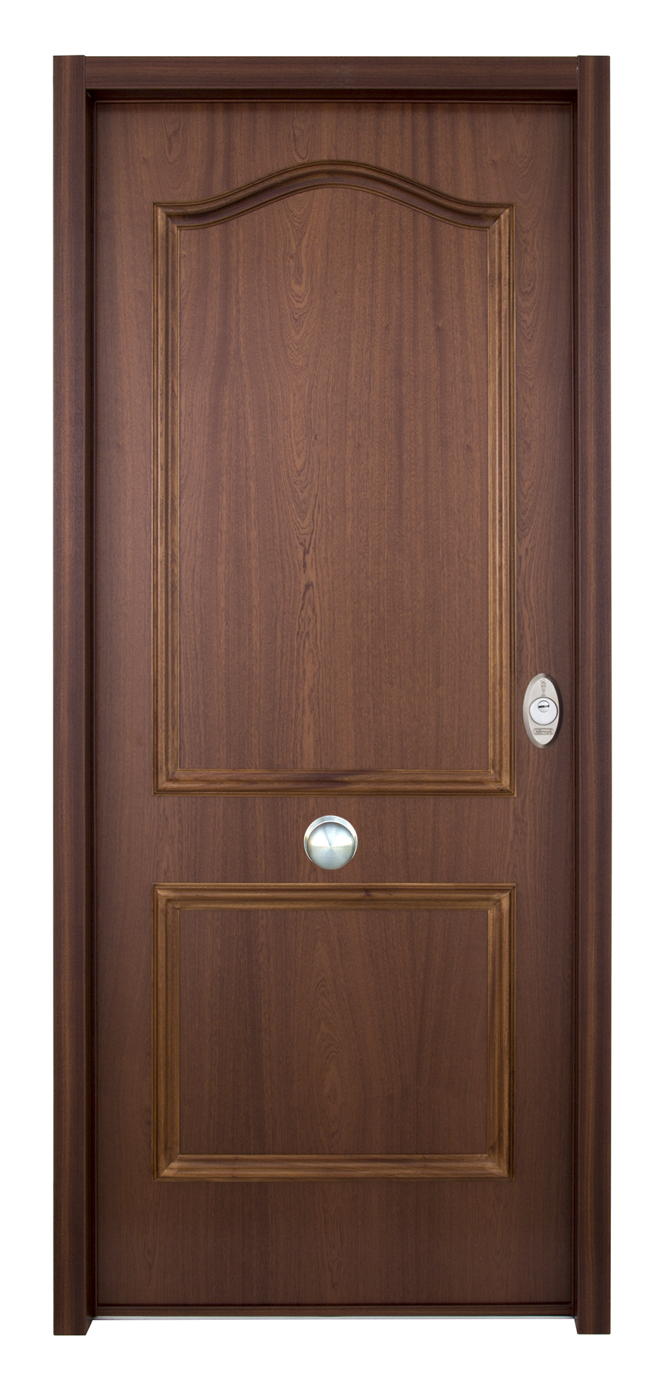 Puerta de entrada acorazada serie V provenzal sapelly / interior liso blanco apertura izquierda 206x89cm - 4