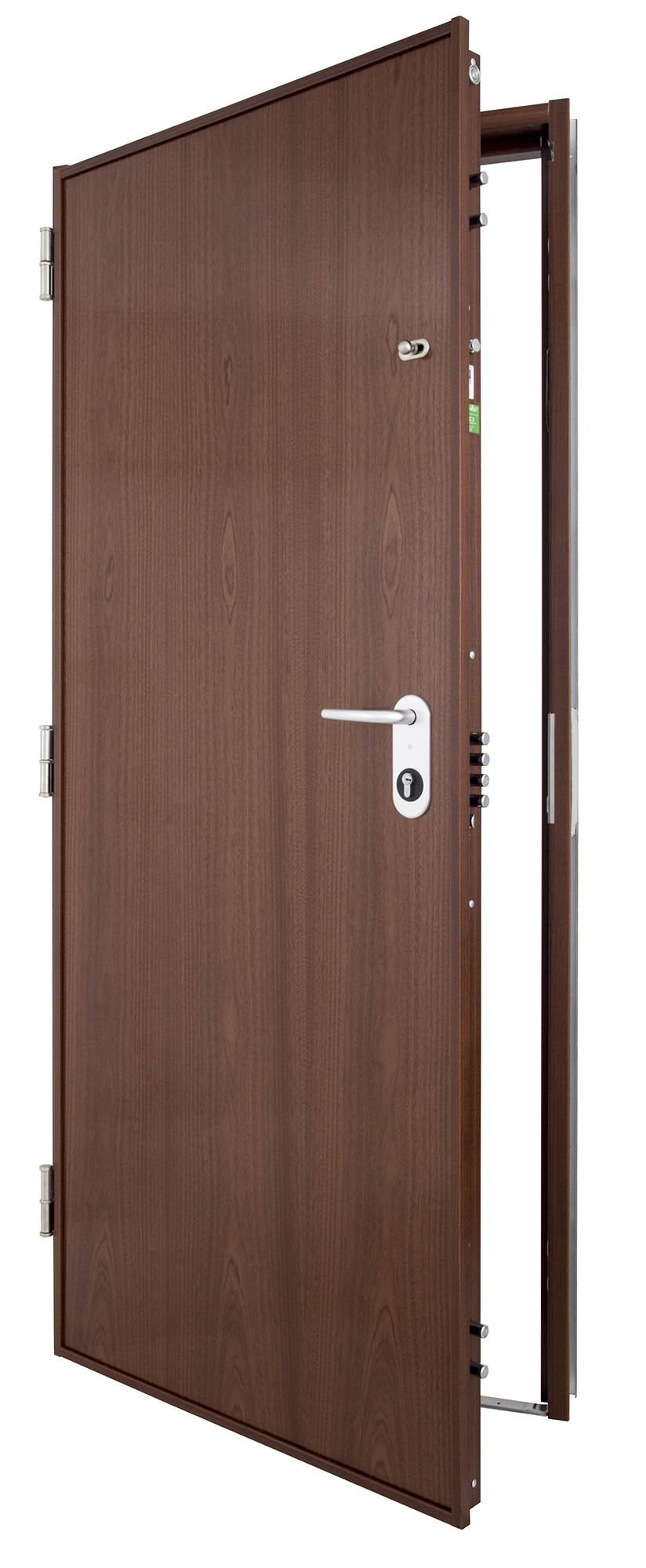 Puerta de entrada acorazada serie V provenzal sapelly / interior liso sapelly apertura izquierda 206x89cm - 16