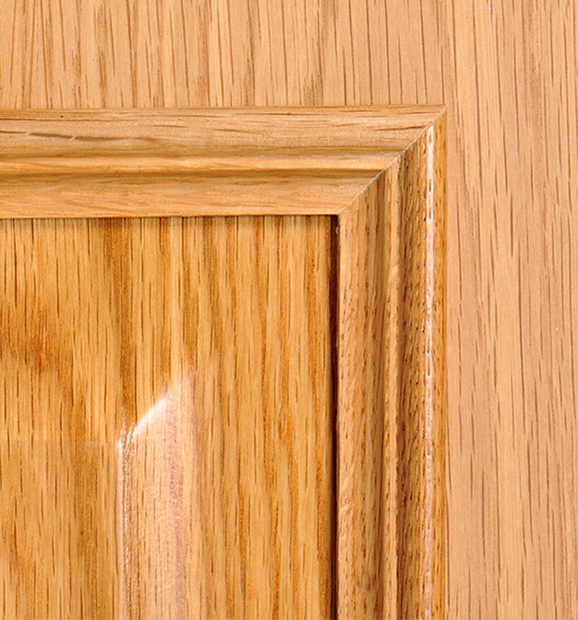Puerta de entrada blindada serie 3P dos cuadros roble / interior liso  roble apertura izquierda 205x86cm - 9