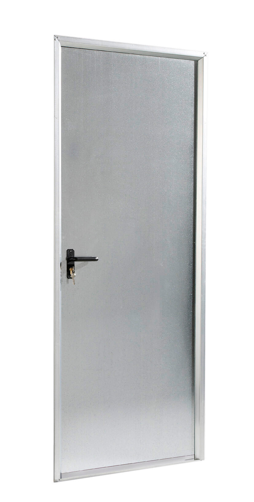 Puerta de trastero liso acero galvanizado con llave 1 punto de seguridad apertura derecha 200x80cm - 6
