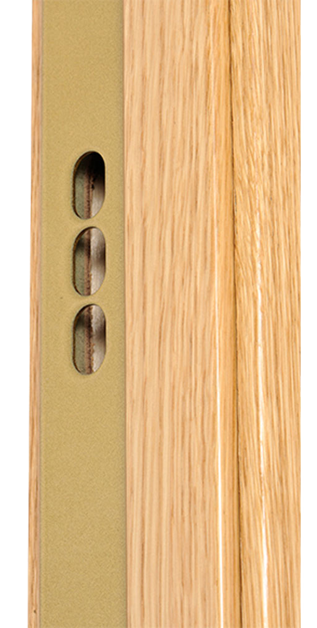 Puerta de entrada blindada serie 3P dos cuadros roble / interior liso  roble apertura izquierda 205x86cm - 8