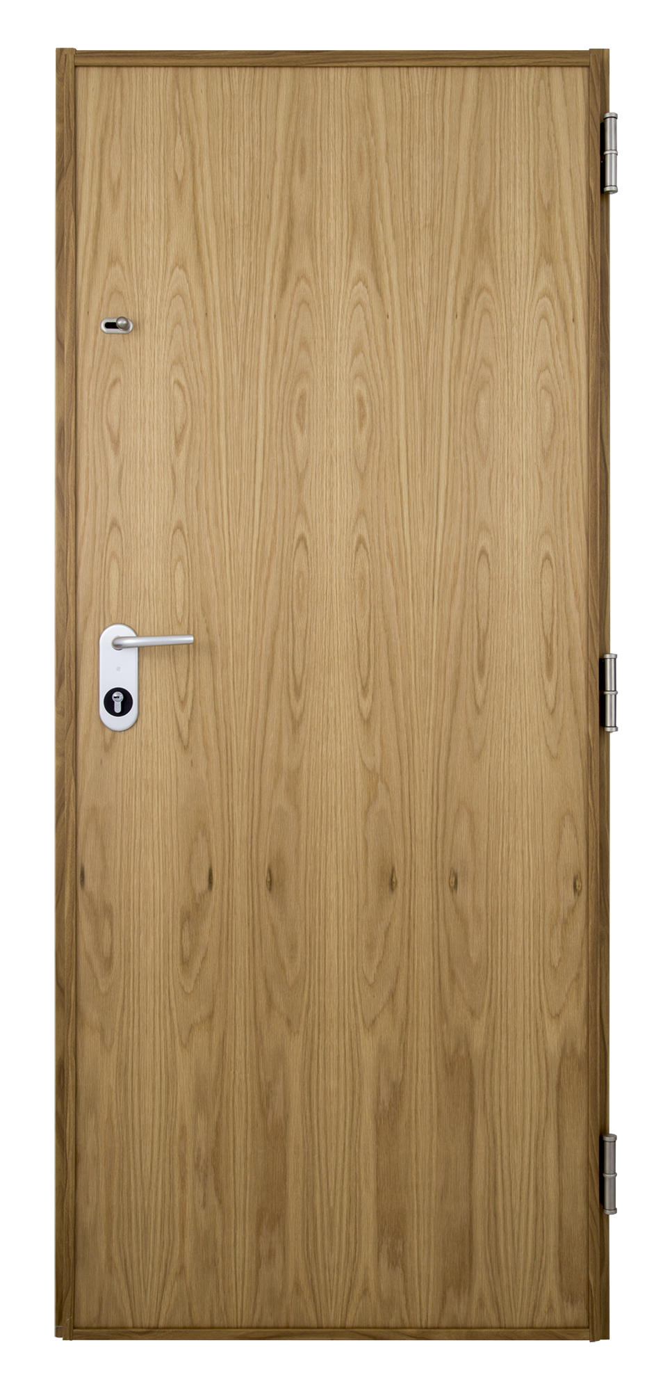 Puerta de entrada acorazada serie V fresada roble / interior liso roble apertura izquierda 206x89cm - 2