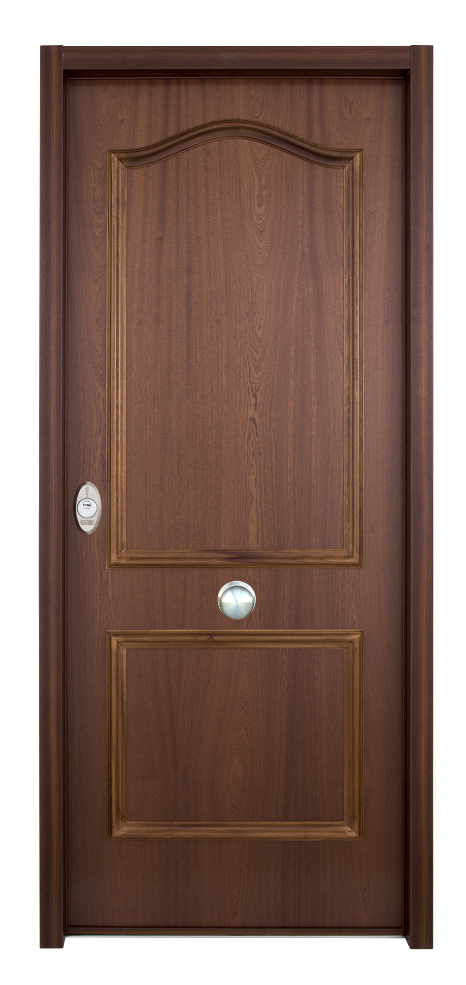 Puerta de entrada acorazada serie V provenzal sapelly / interior liso sapelly apertura izquierda 206x89cm - 15