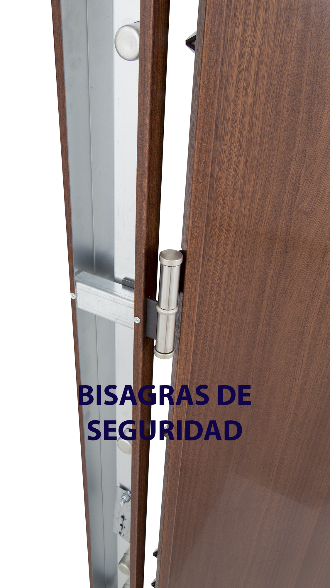Puerta de entrada acorazada serie V provenzal sapelly / interior liso sapelly apertura izquierda 206x89cm - 21