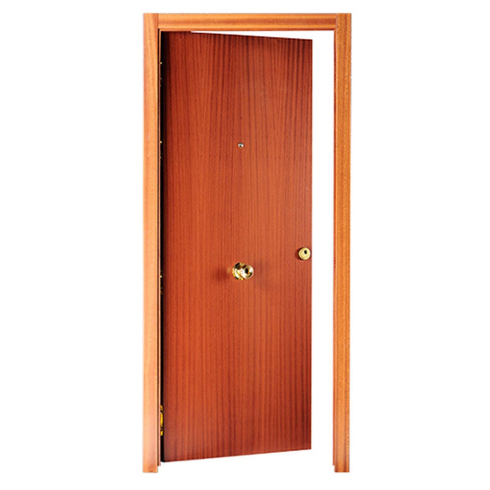 Puerta de entrada blindada serie 3P liso sapelly / interior fresada Noruega roble apertura izquierda 205x86cm - 14