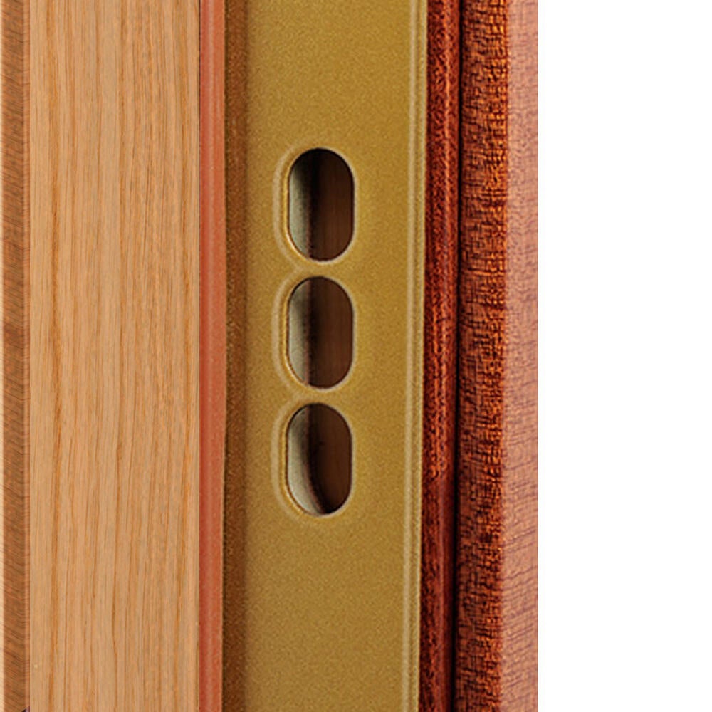 Puerta de entrada blindada serie 3P liso sapelly / interior fresada Noruega roble apertura izquierda 205x86cm - 12