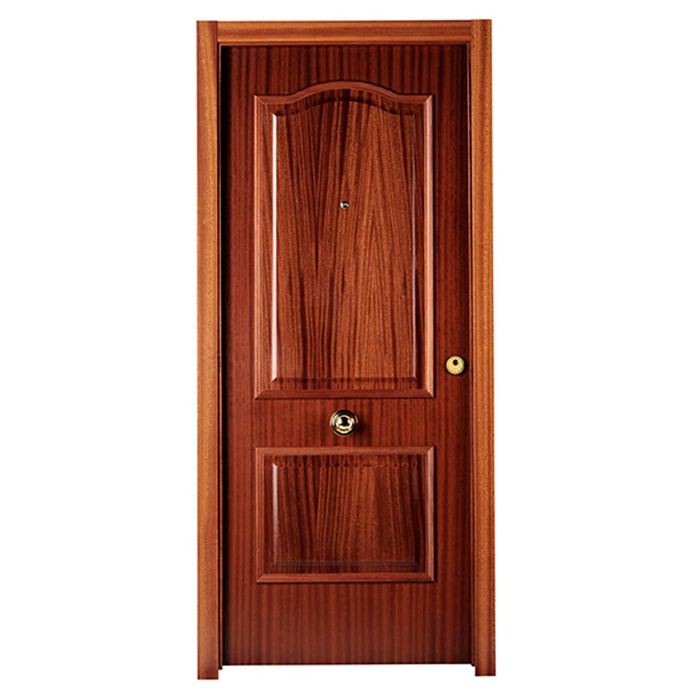 Puerta de entrada blindada serie 3P provenzal sapelly / interior liso  blanco apertura izquierda 205x86cm - 4