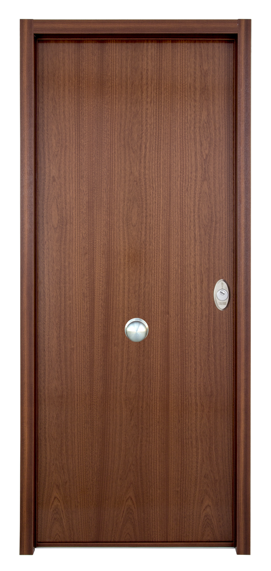 Puerta de entrada acorazada serie V liso sapelly / interior Lucerna fresada blanco apertura izquierda 206x89cm - 10