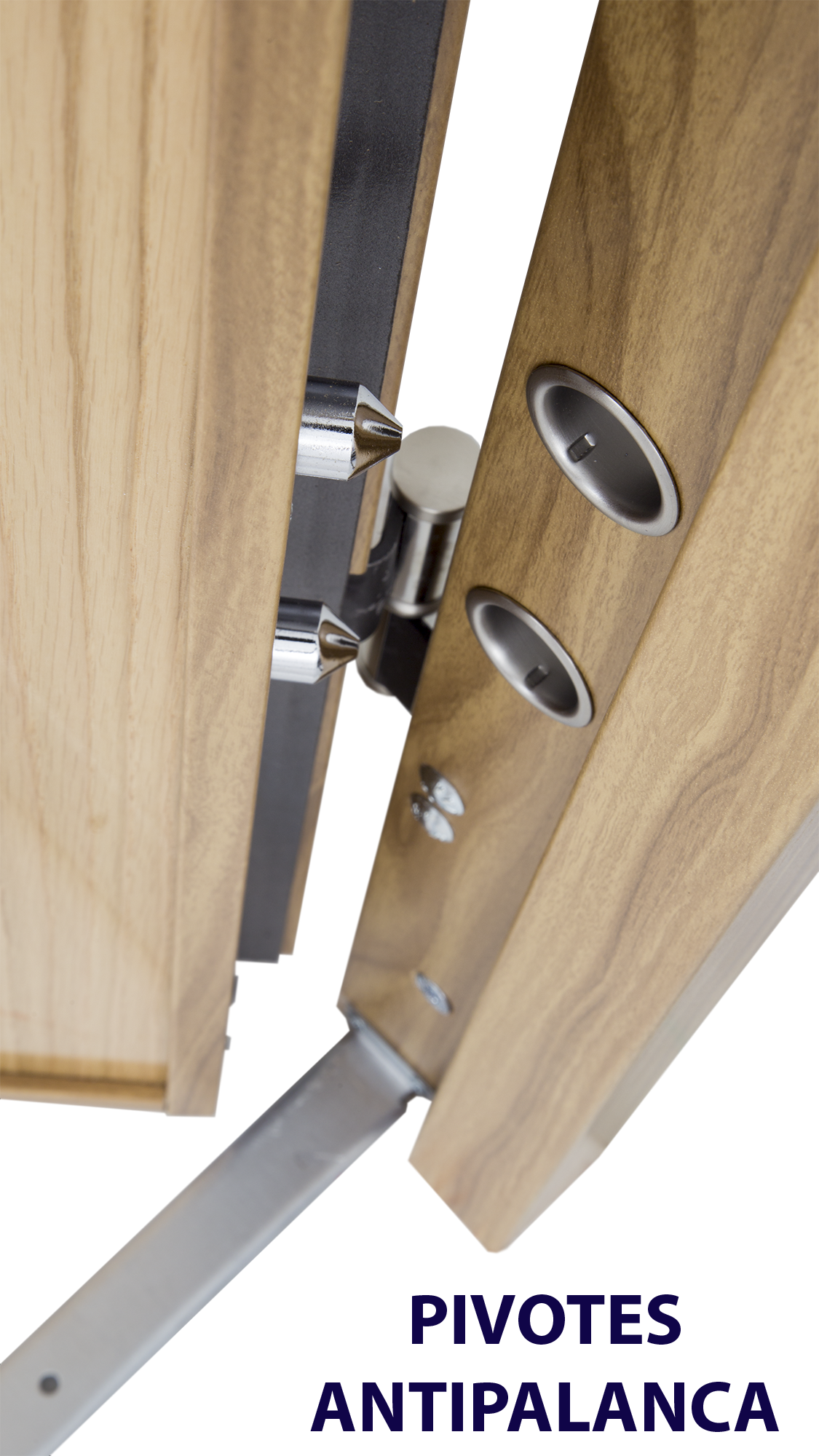 Puerta de entrada acorazada serie V fresada roble / interior liso roble apertura izquierda 206x89cm - 15