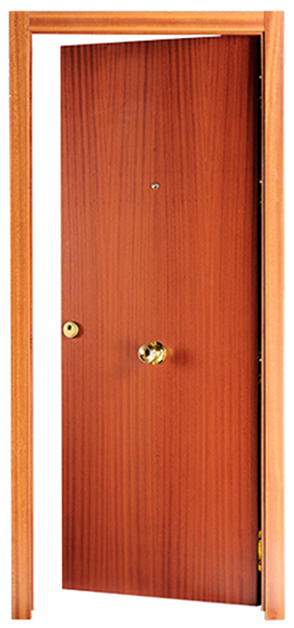 Puerta de entrada blindada serie 3P liso sapelly / interior liso  blanco apertura derecha 205x86cm - 13