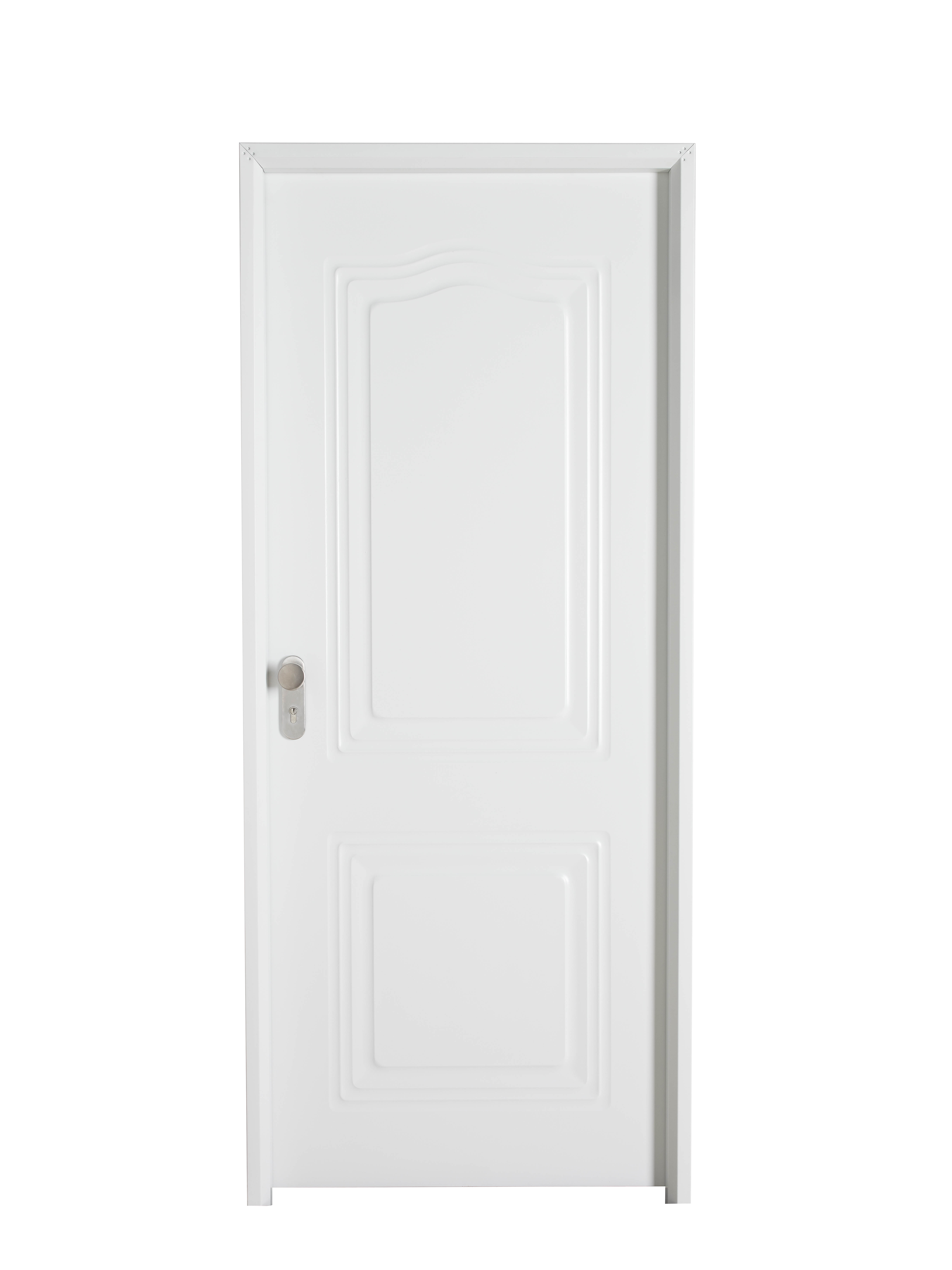 Puerta de entrada metálica serie Eco semiprovenzal blanco /interior liso blanco apertura derecha 210x89cm - 6